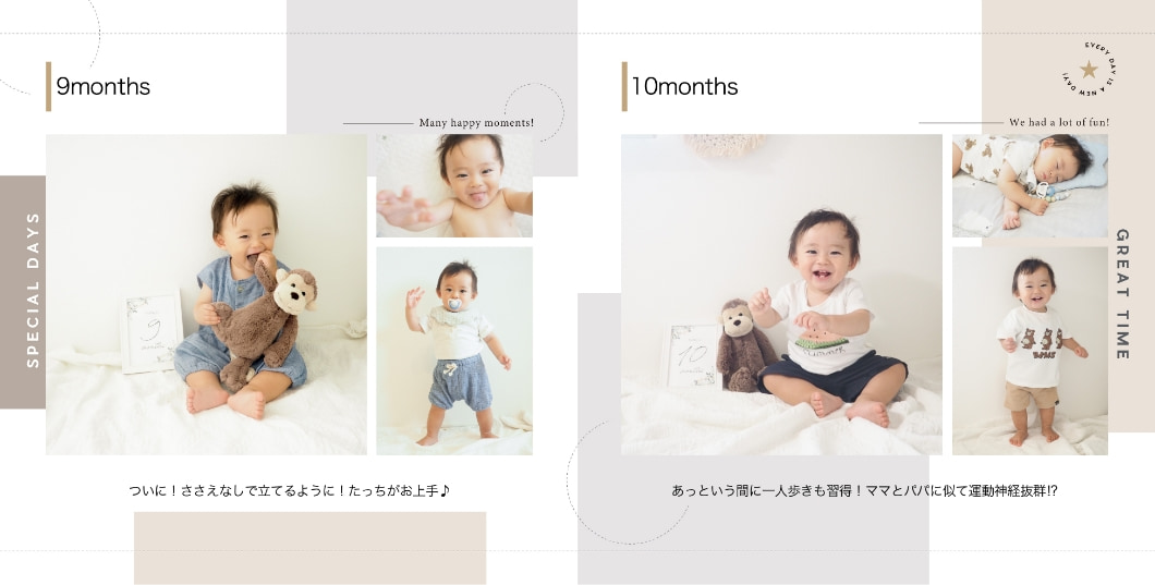 テンプレートのベースデザインのイメージ