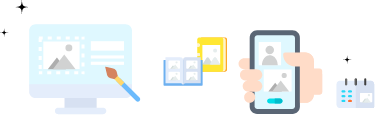 PCやスマホ、フォトグッズのイラスト